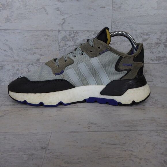 Adidas Nite Jogger Shoes Mens Size 6 Gray Black Athletic Running Sneakers - Picture 6 of 12
